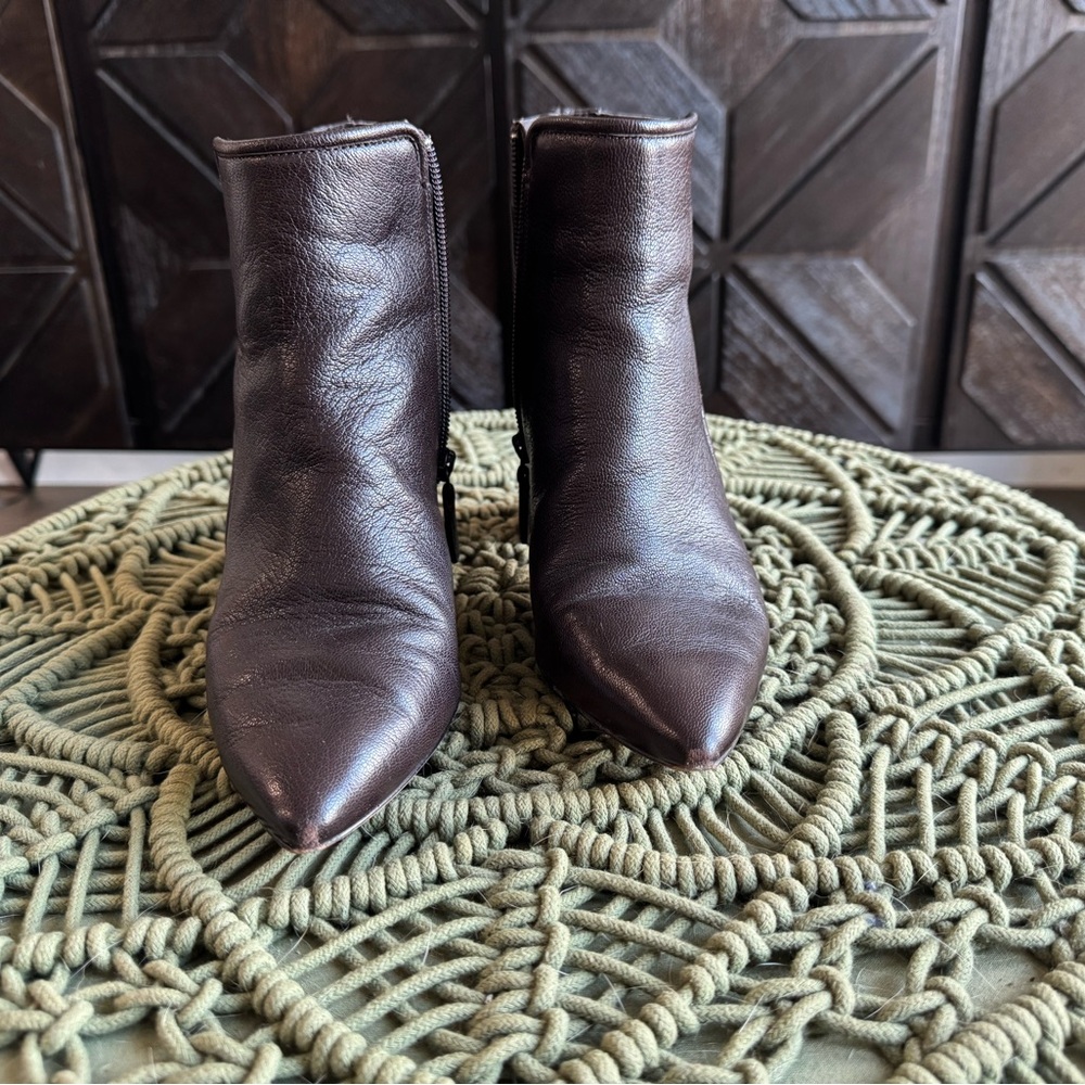Cole Haan Dark Brown Leather Ankle Booties
